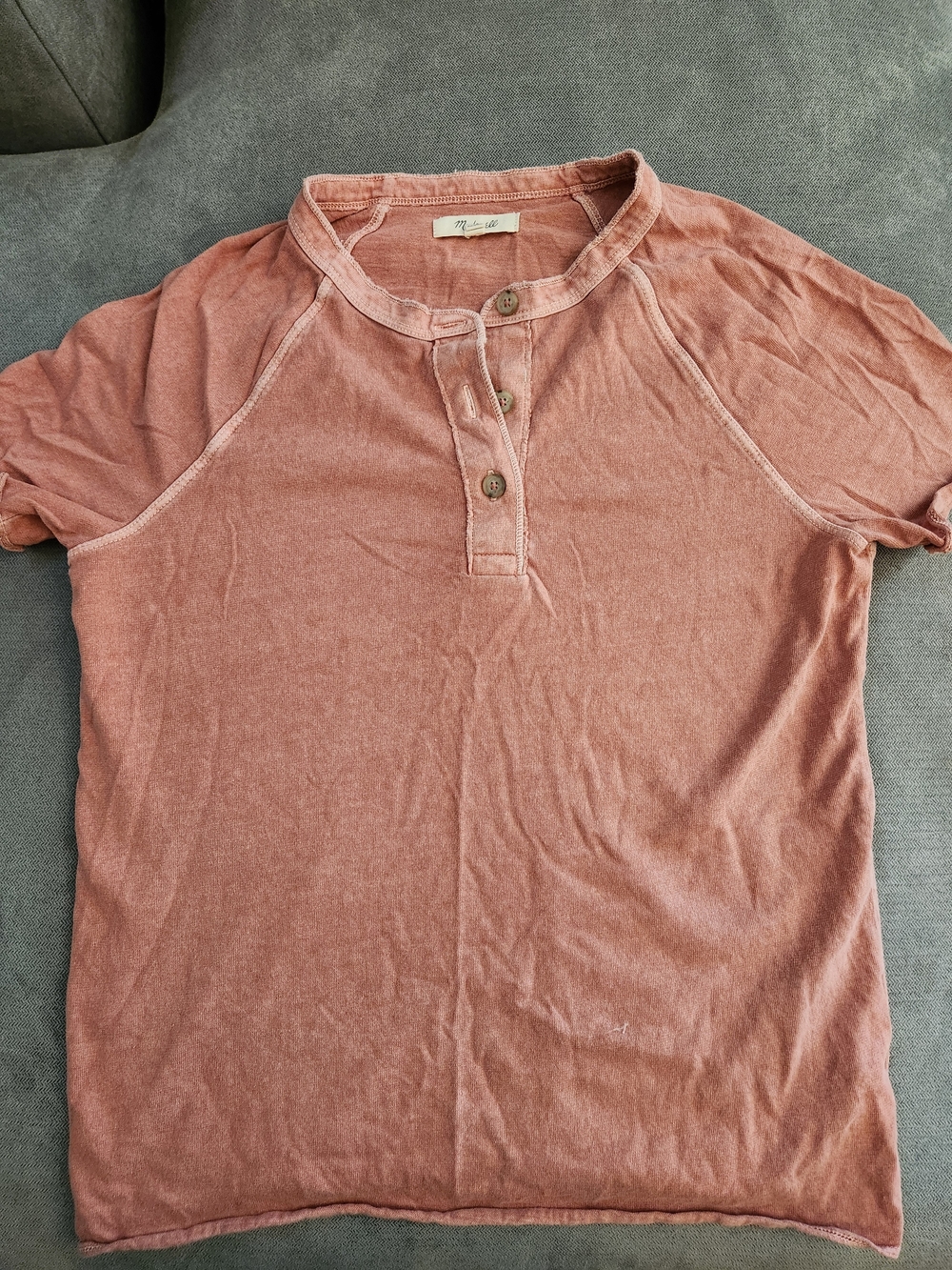 Madewell Washed Clay Henley Tee